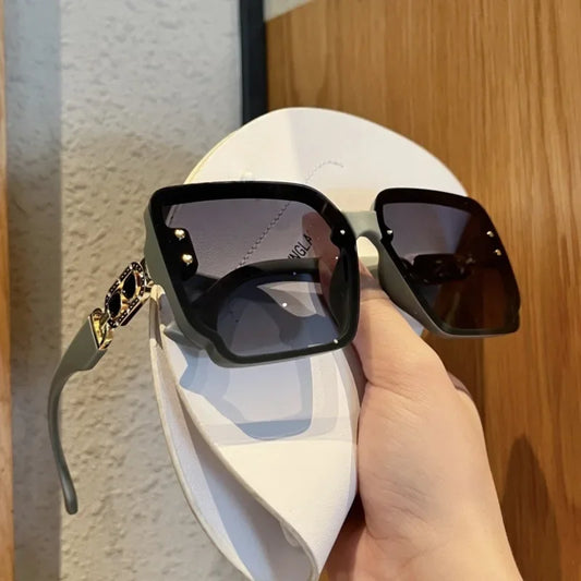 Women's Sunglasses High-definition Light Luxury Rectangular Frame Sunglasses Fashionable Trendy Eyeglass Frames and Sunglasses