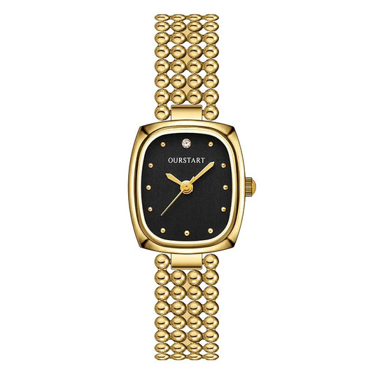 Women's Watch Small Square Watch Simple Light Luxury Gold Advanced Retro Art Versatile LadiesFashion Quartz Bracelet Watches