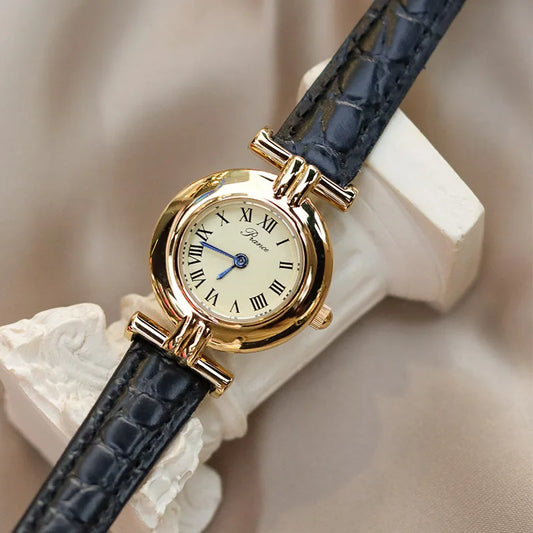 Women Watches Luxury New Fashion Gold Watch Hot-Selling Leather Female Watch Vintage Watch Lady Dress Watches