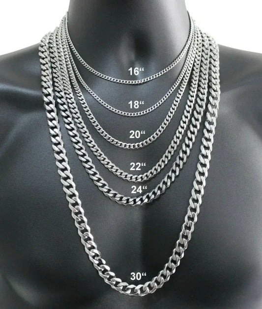 Men's 925 Sterling Silver Face Chain Necklace 2–12MM 40–75cm with Lobster Clasp – Unisex Engagement Jewelry