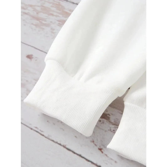 Fashion Women Hoodies Vintage Letters & Flowers Printed Sweatshirts Spring Crewneck Pullover Loose Fleece Female Tops Clothes