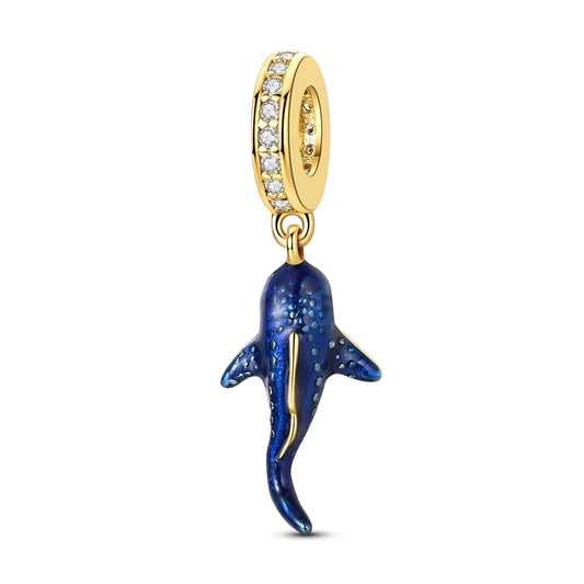 Gold Charm 925 Silver Luminous Whale Shark Bead – Fits Original Bracelet DIY Jewelry for Women