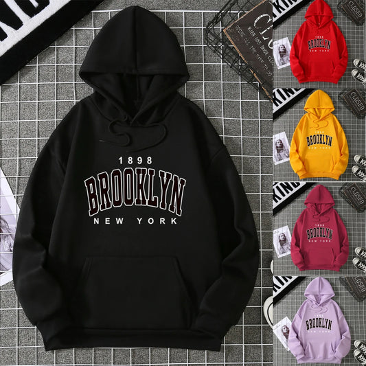 2025 Winter Women’s Hoodie – Unisex High Street Sweatshirt with Double Pockets, Plus Size Outerwear CYXX227